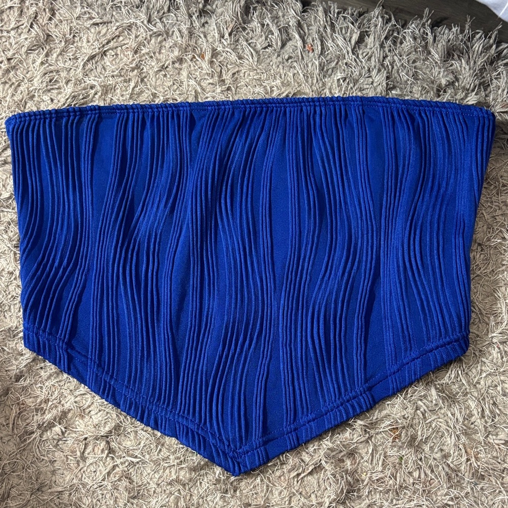 Vibrant Blue Strapless Top